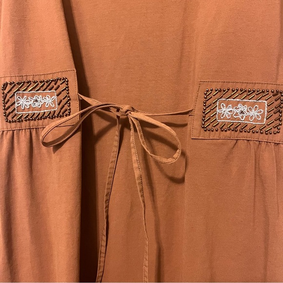 Boston Proper brown Embellished Mini Dress - Picture 7 of 9